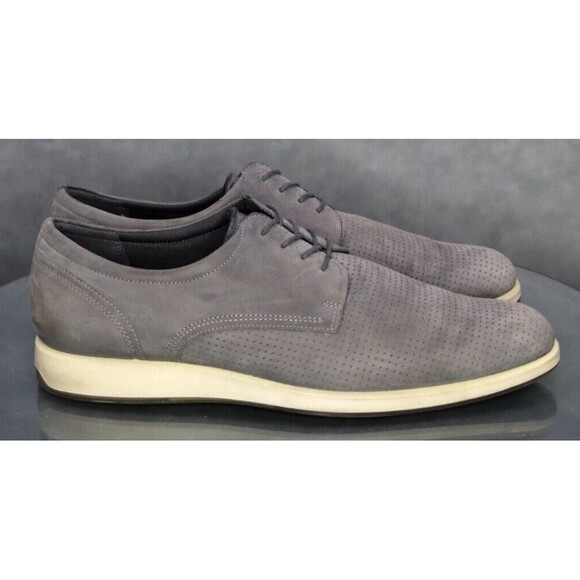 ECCO Men\'s Comfort Casual Shoes Size EU 46 US 12 Perforated Leather Gray main image 7